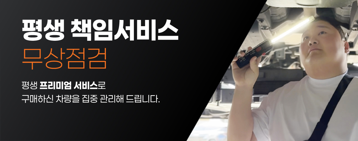 평생 책임서비스 무상점검 - 평생 프리미엄 서비스로 구매하신 차량을 집중 관리해 드립니다.